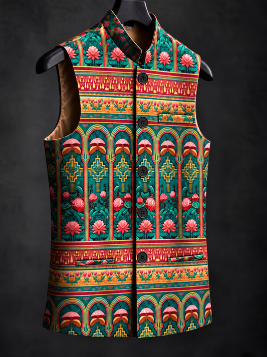 Aranya* Printed Waist Coat#103