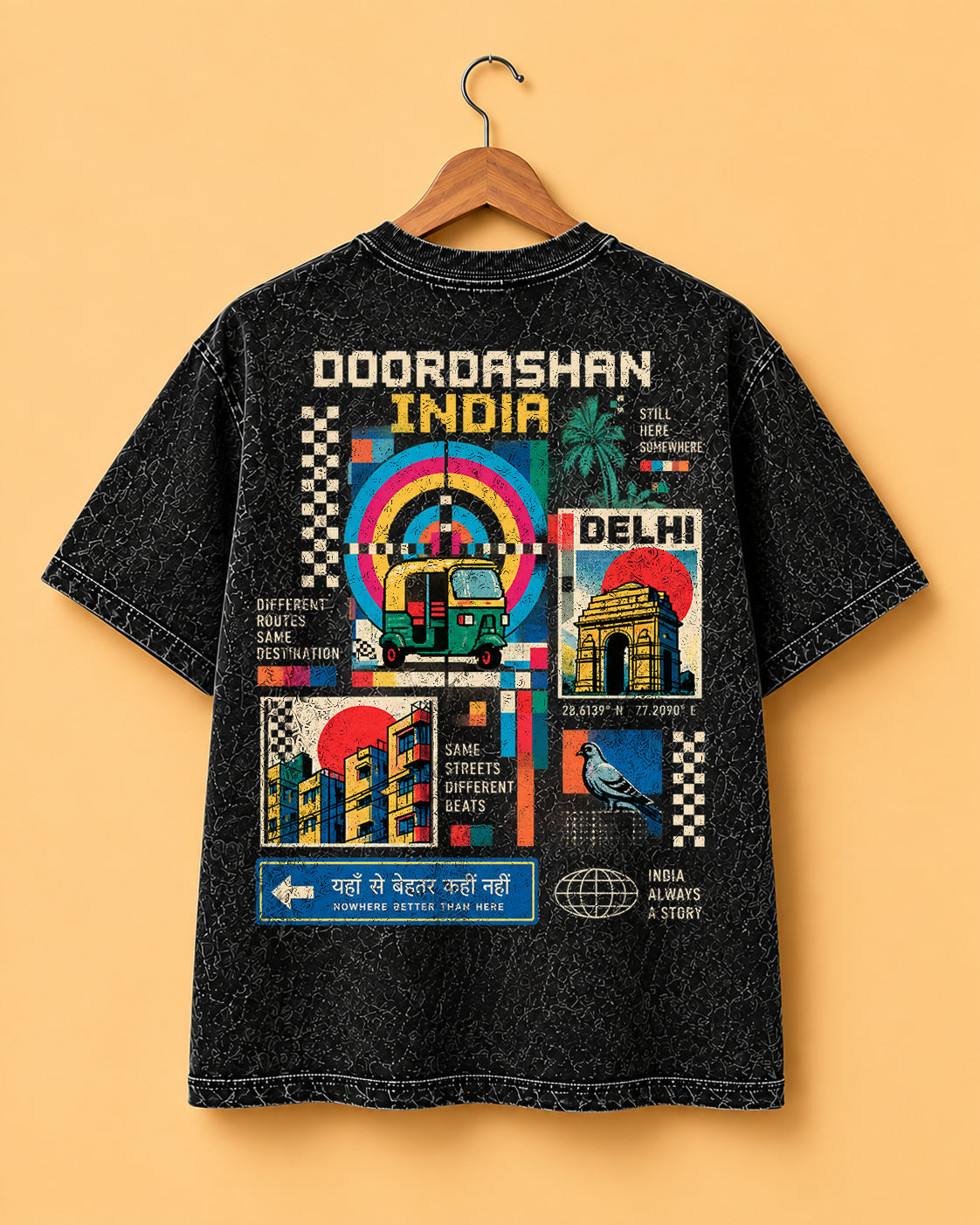 PRINTED * ACID WASH OVERSIZED TEES #18