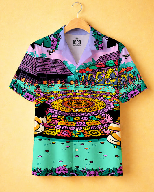 Onakkodi Bloom - Cotton Printed Cuban Shirt #16
