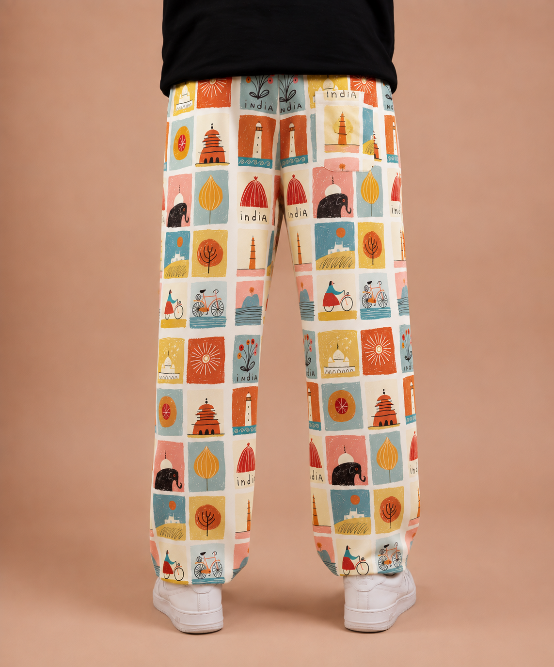 Swadesh Printed Wide Leg Jogger #4