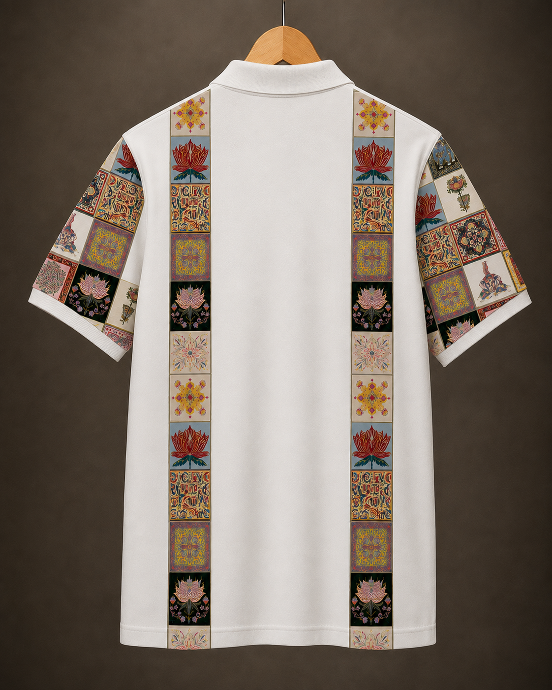 Culture Cotton Printed Polo Tee #13