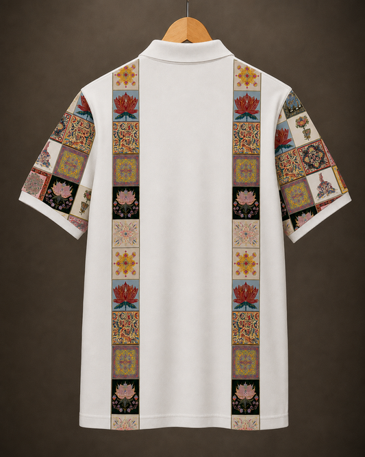 Culture Cotton Printed Polo Tee #13