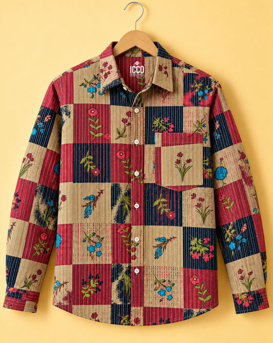 Floral Block* Dobby Shirt #24