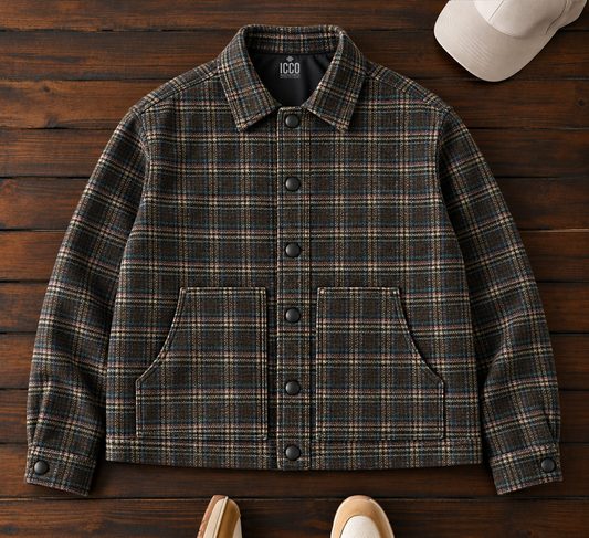 Grid* Tweed Vintage Jacket #110