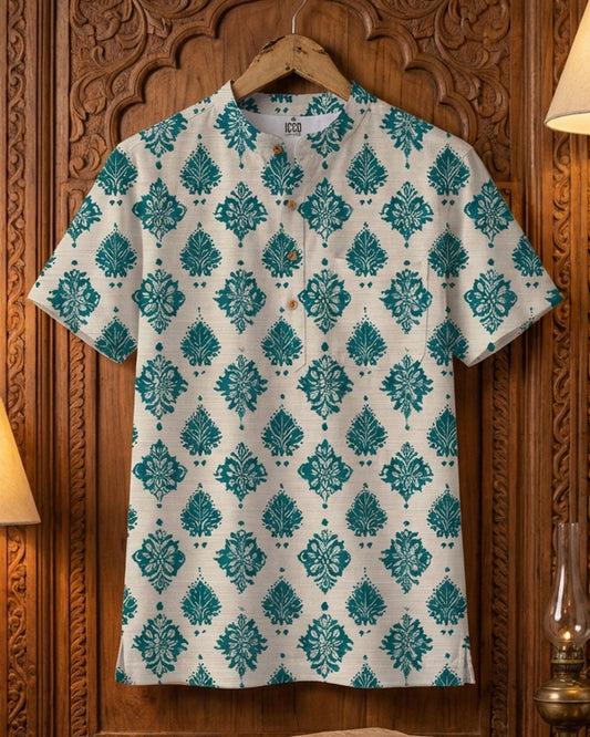 Royal * Cotton Printed Kurta Shirt #1