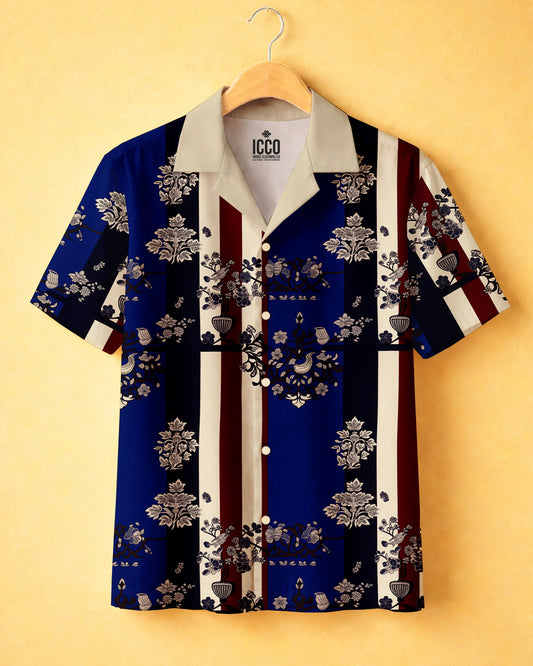Flora - Cotton Printed Cuban Shirt #15
