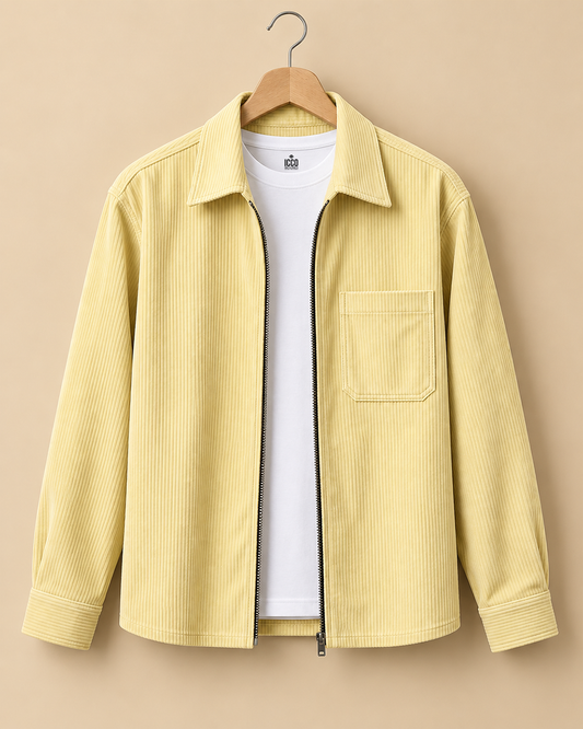 Dune Light* Corduroy Zipper Shirt #1