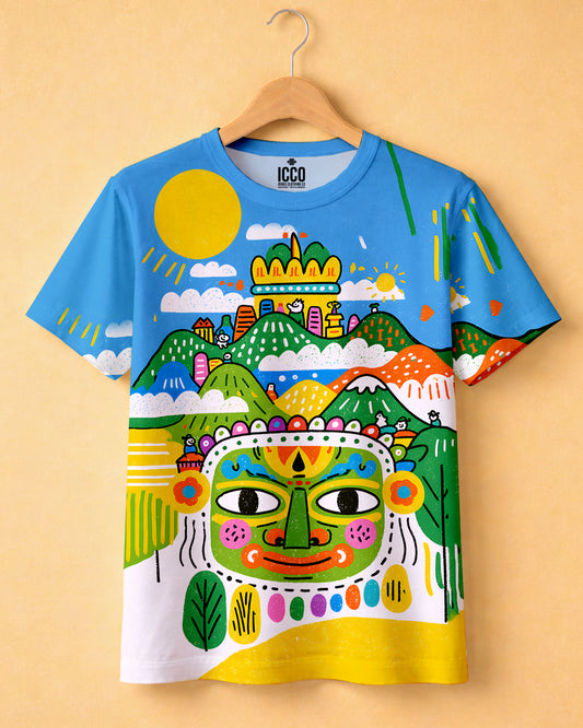 Pookalam Bloom - Cotton Printed Tee #16