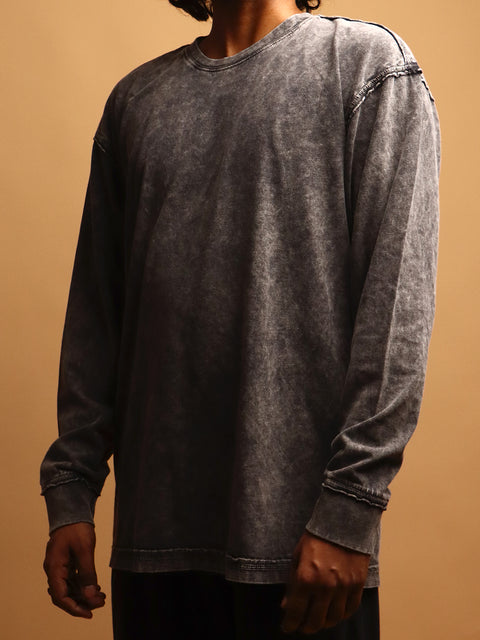 Faded Black * ACID WASH SWEATSHIRT #5