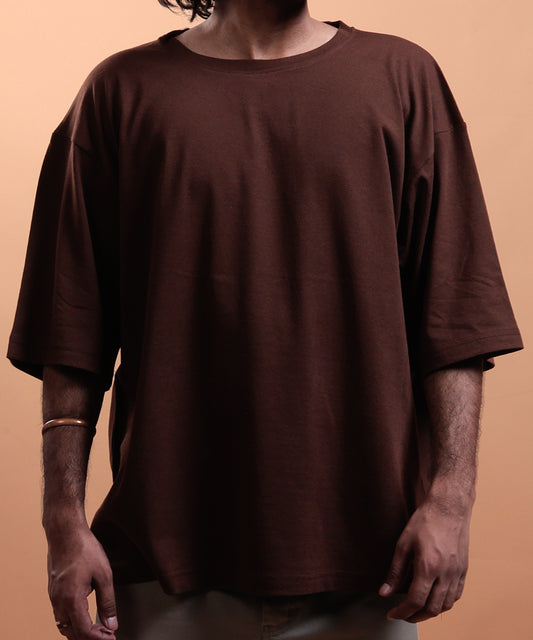 Mocha - Drop Shoulder tee #3