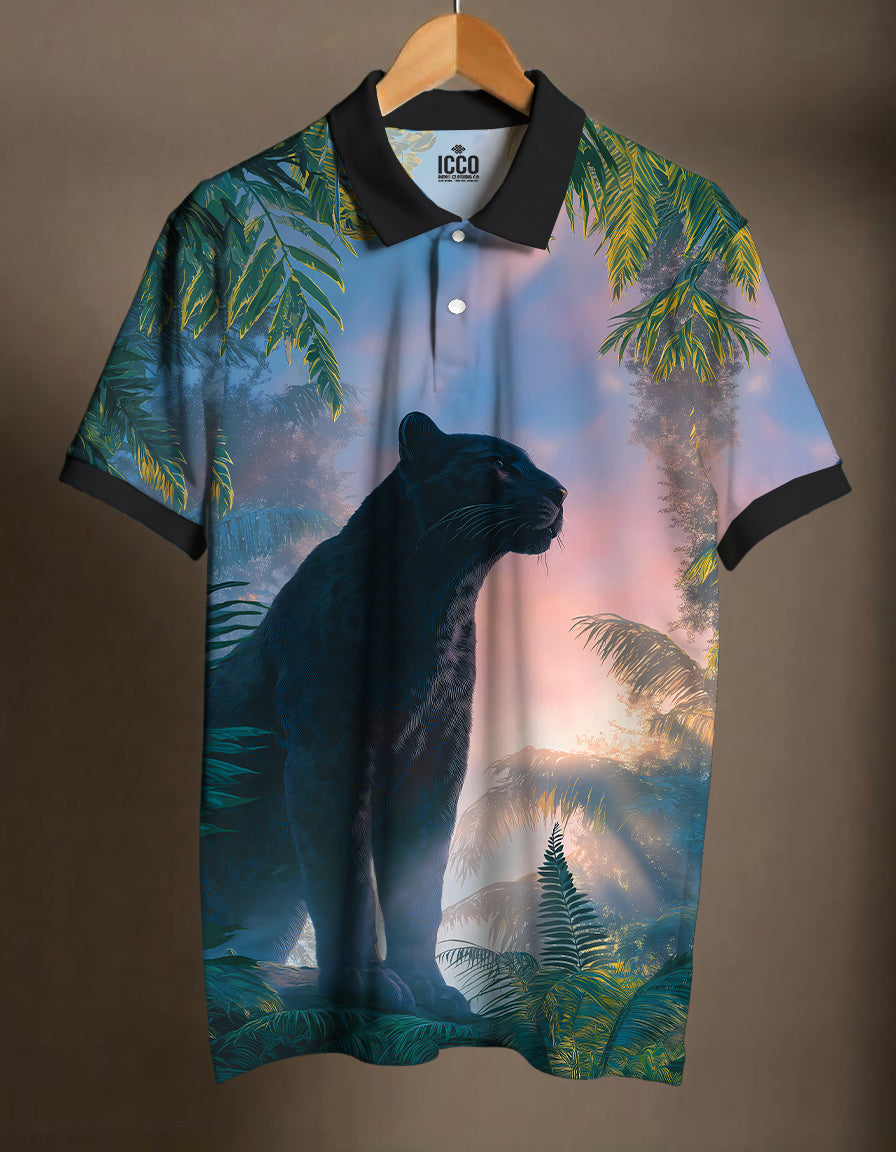 Cotton Printed Polo Tee #9
