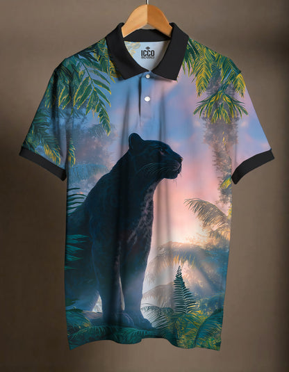 Cotton Printed Polo Tee #9