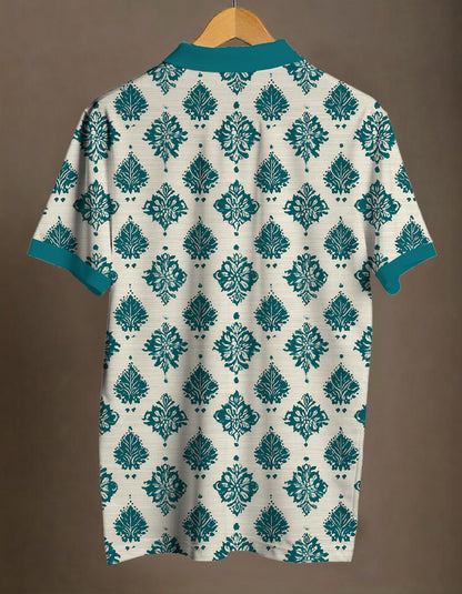 Cotton Printed Polo Tee #11