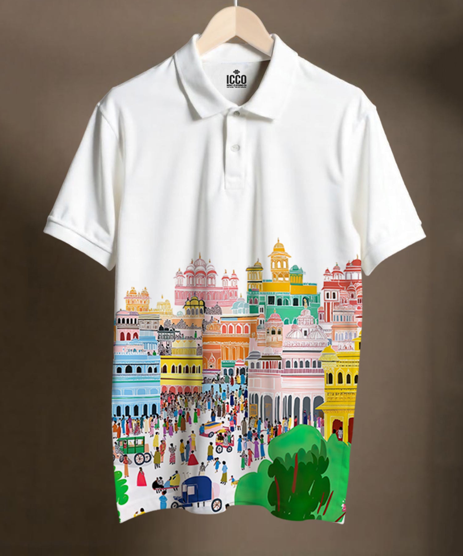 Shehar - Cotton Printed Polo Tee #1