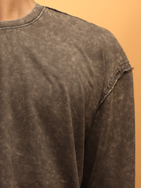 Charcoal  * ACID WASH SWEATSHIRT #6