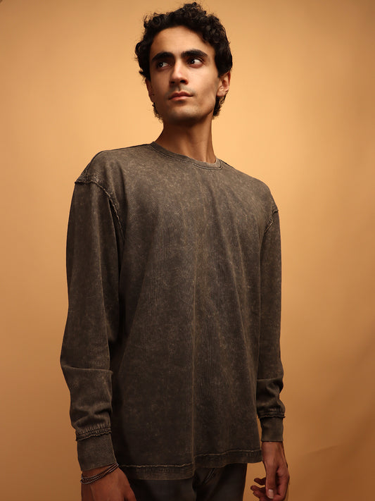 Charcoal  * ACID WASH SWEATSHIRT #6