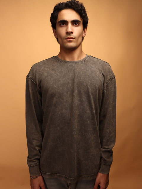 Charcoal  * ACID WASH SWEATSHIRT #6