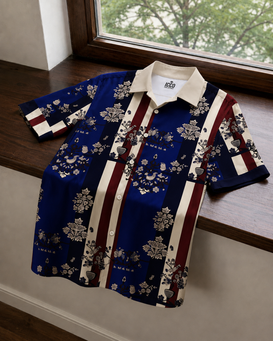 Flora - Cotton Printed Cuban Shirt #15