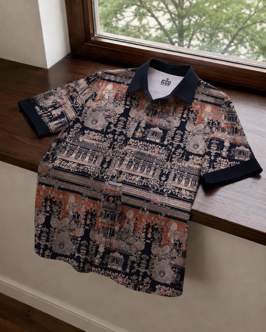 Midnight Bloom * Cotton Printed Shirt #16