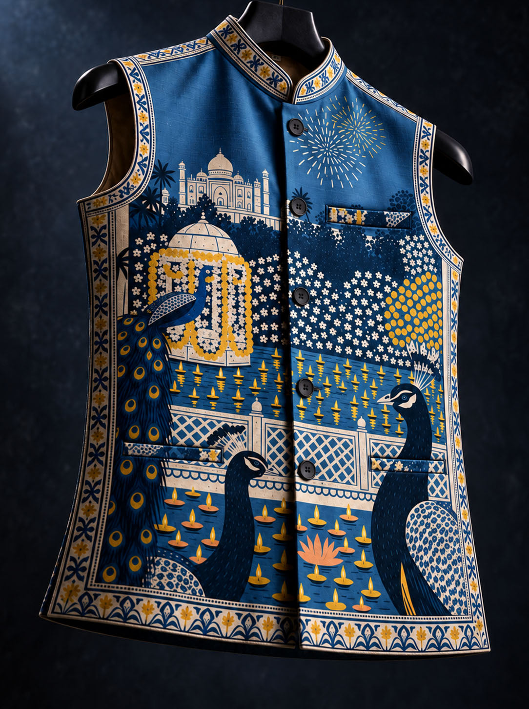 Muraqqa* Printed Waist Coat#102
