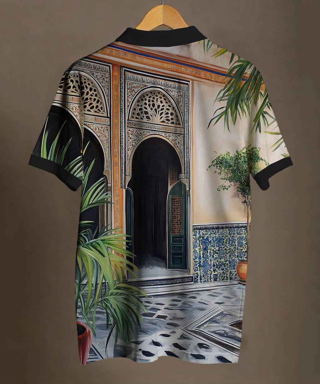 Nakkashi - Cotton Printed Polo Tee #3