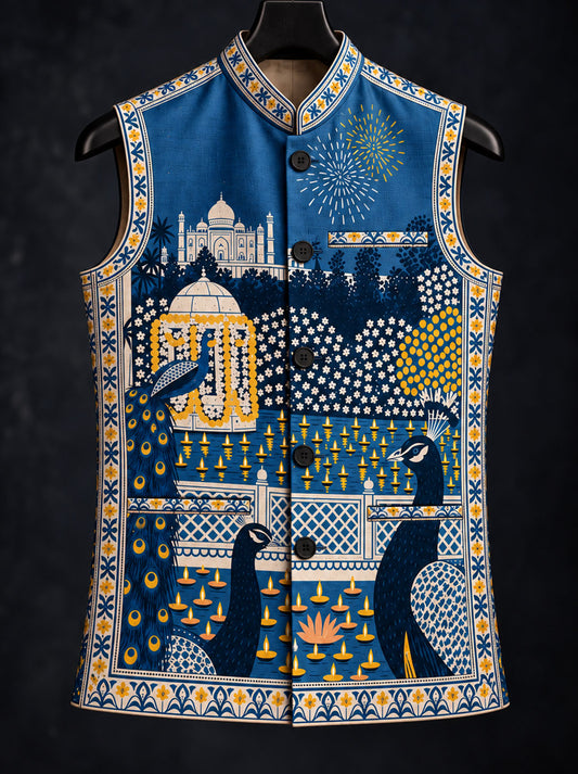 Muraqqa* Printed Waist Coat#102
