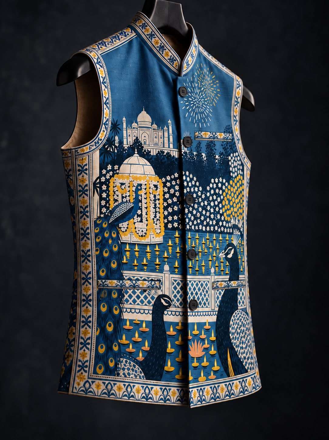 Muraqqa* Printed Waist Coat#102
