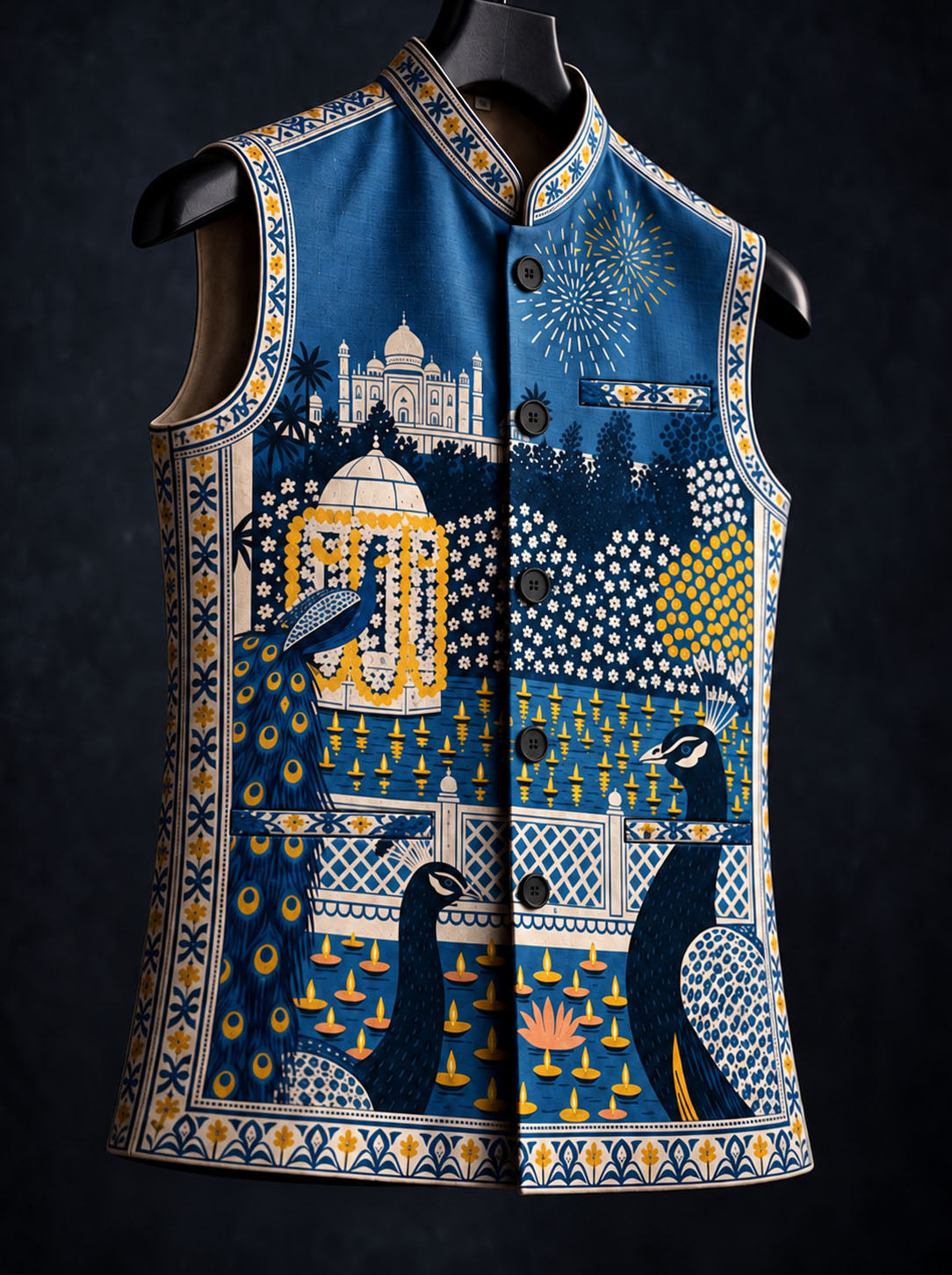 Muraqqa* Printed Waist Coat#102