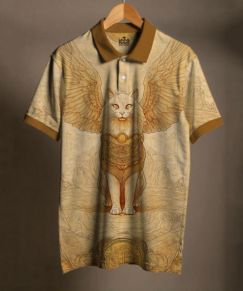 Flying Feline - Printed Polo Tee #4