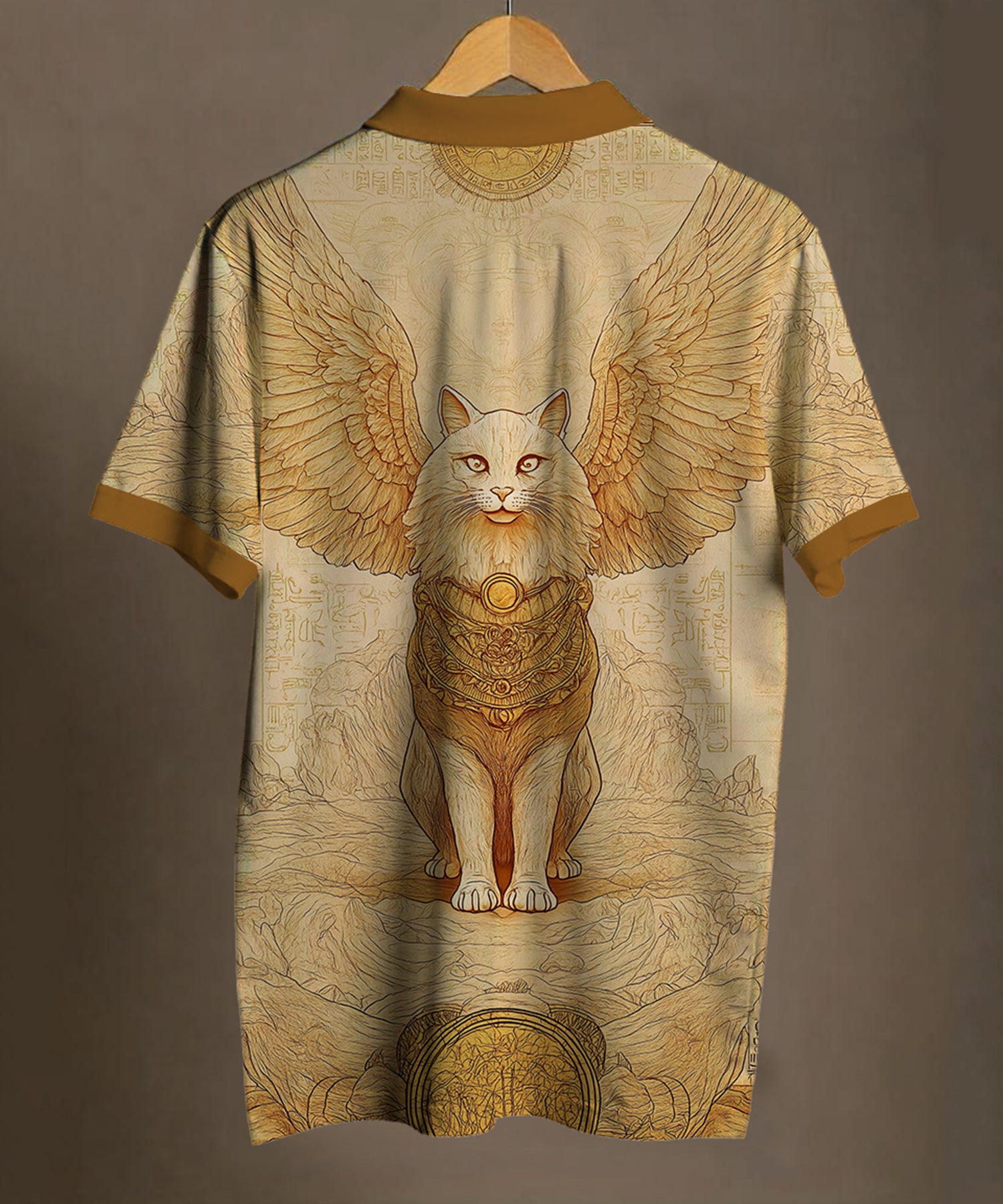 Flying Feline - Cotton Printed Polo Tee #4