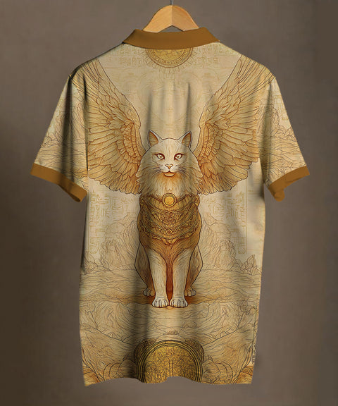 Flying Feline - Printed Polo Tee #4