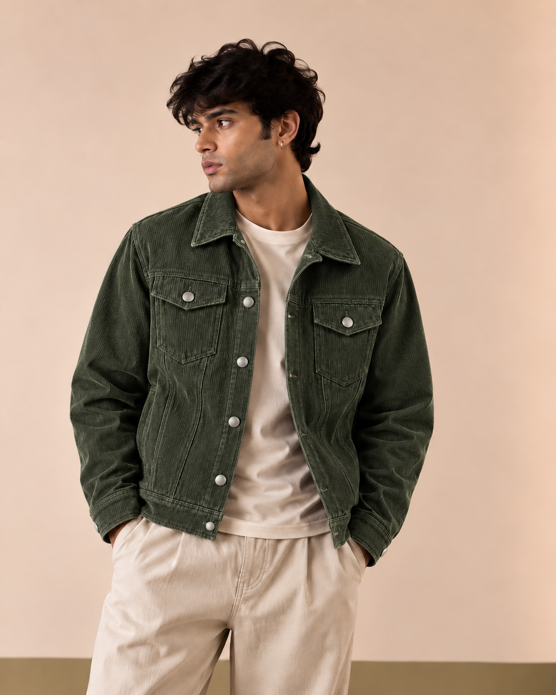 Moss* Corduroy Trucker Jacket#3