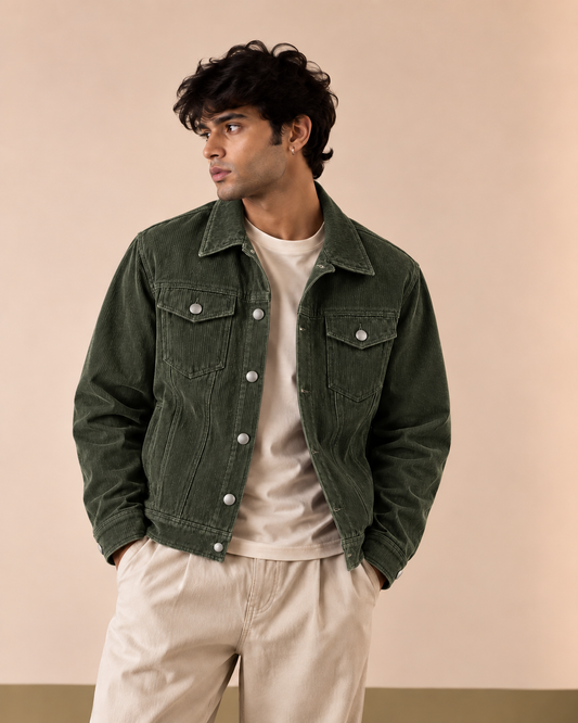 Moss* Corduroy Trucker Jacket#3