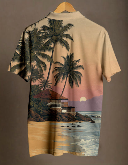 Cotton Printed Polo Tee #7