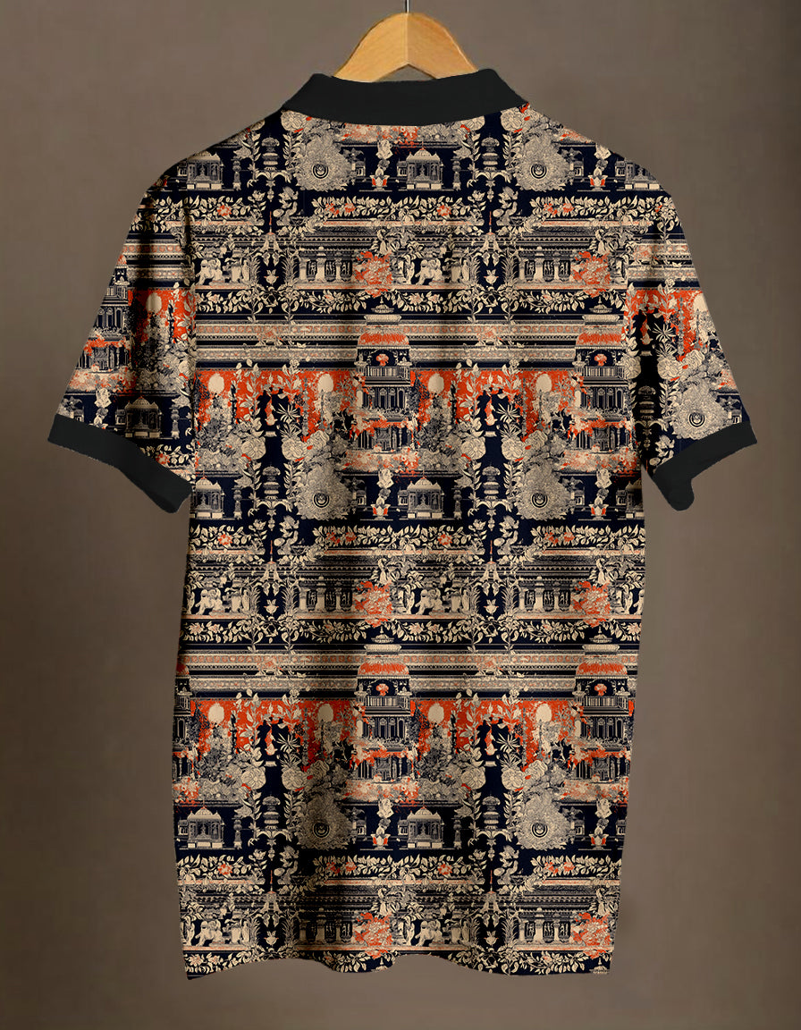 Cotton Printed Polo Tee #8