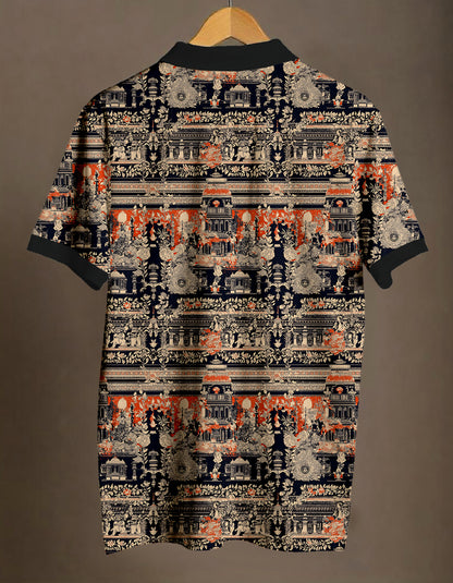Cotton Printed Polo Tee #8