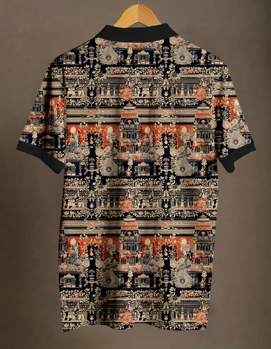 Cotton Printed Polo Tee #8