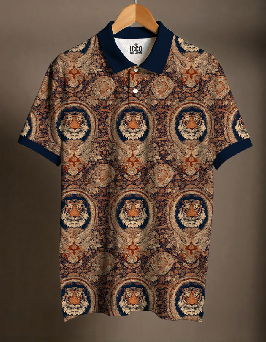 Cotton Printed Polo Tee #10
