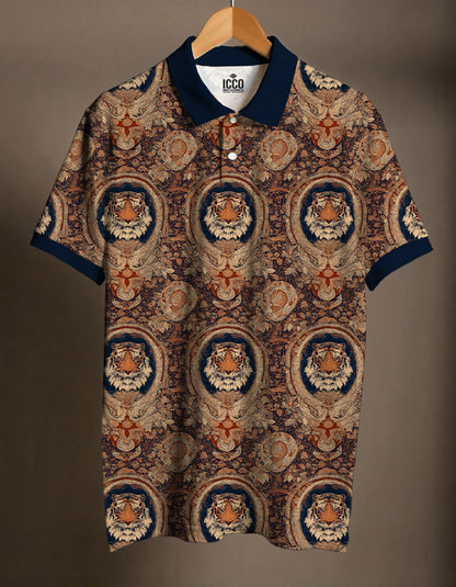Cotton Printed Polo Tee #10