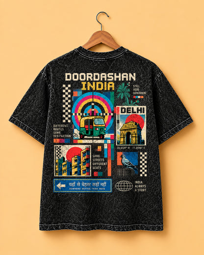 PRINTED * ACID WASH OVERSIZED TEES #18