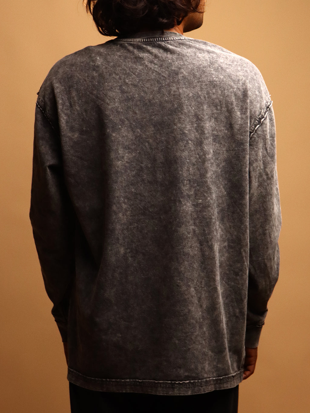 Faded Black * ACID WASH SWEATSHIRT #5