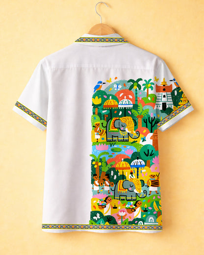 Chingam Palms - Cotton Printed Cuban Shirt #18