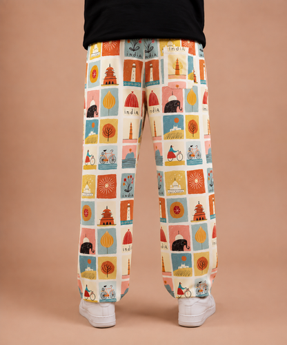 Swadesh Printed Wide Leg Jogger #4
