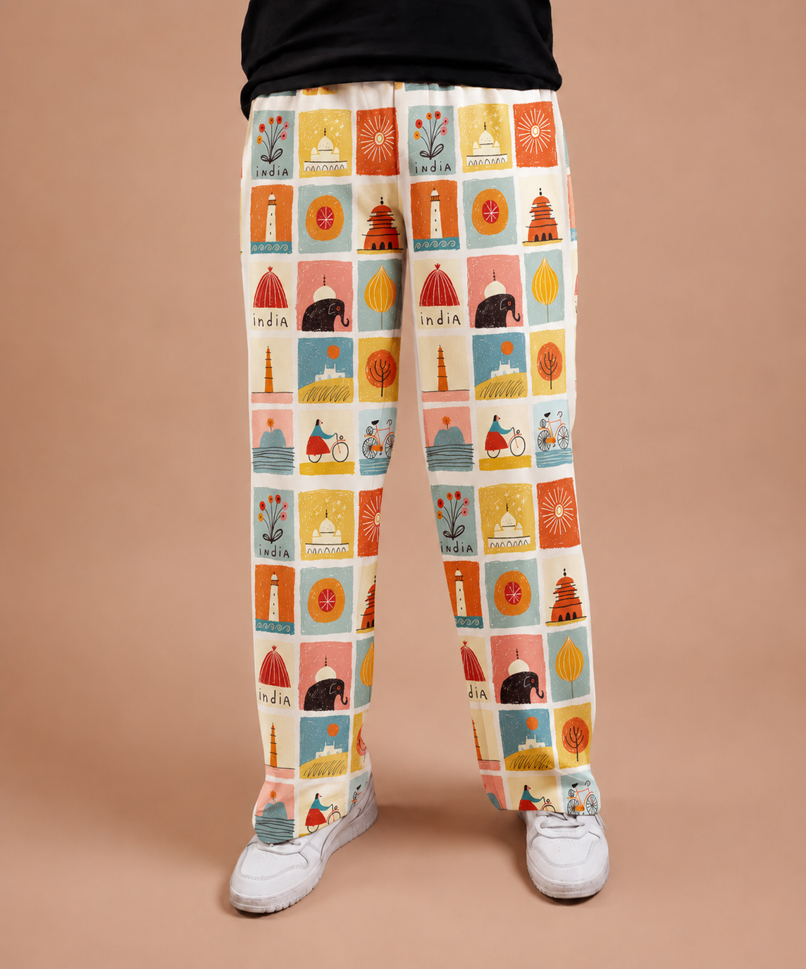 Swadesh Printed Wide Leg Jogger #4
