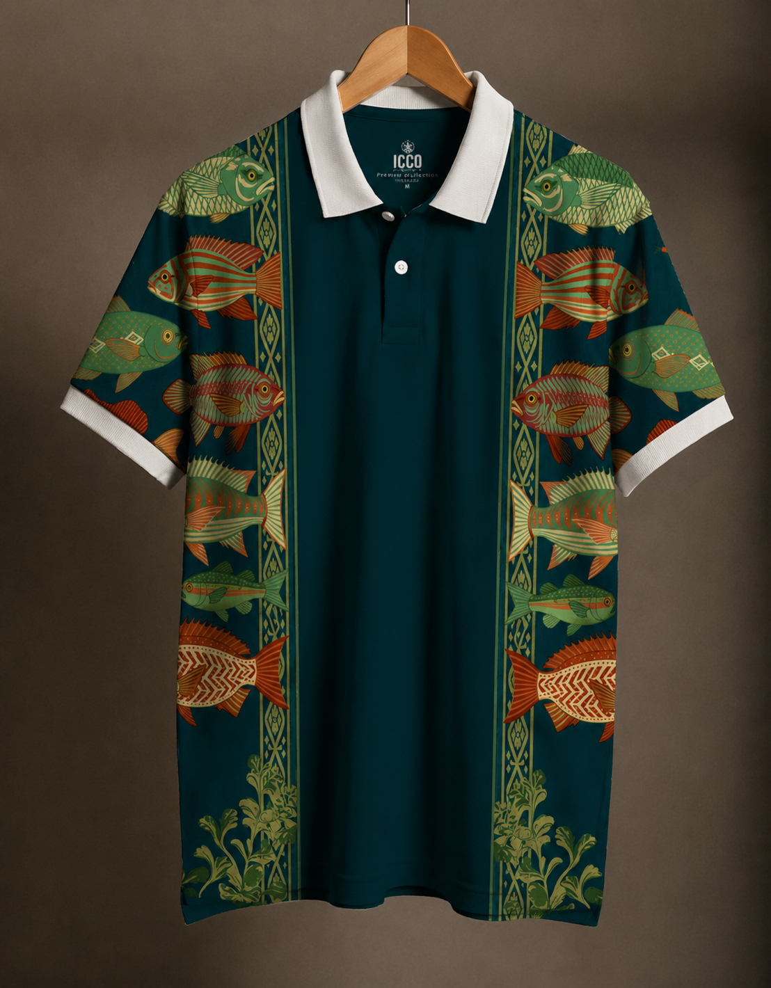 Maris Cotton Printed Polo Tee #12