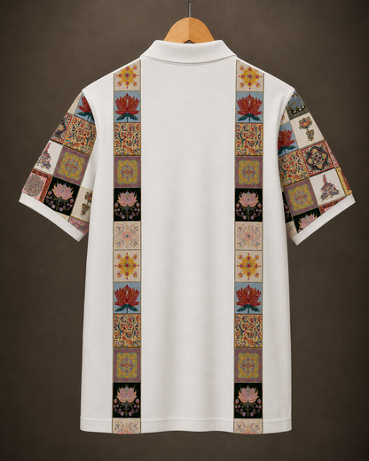 Culture Cotton Printed Polo Tee #13