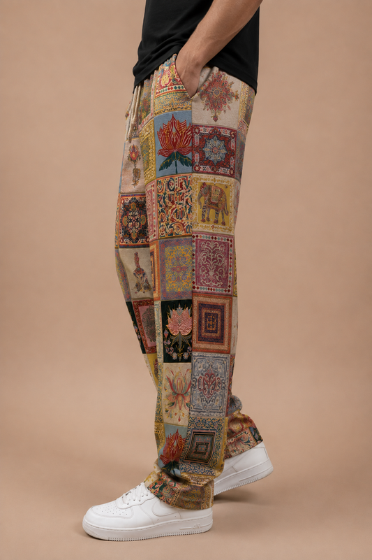 Naqqali Printed Wide Leg Jogger #3