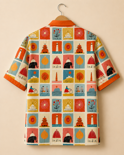 Mosaic-Cotton Printed Shirt #21
