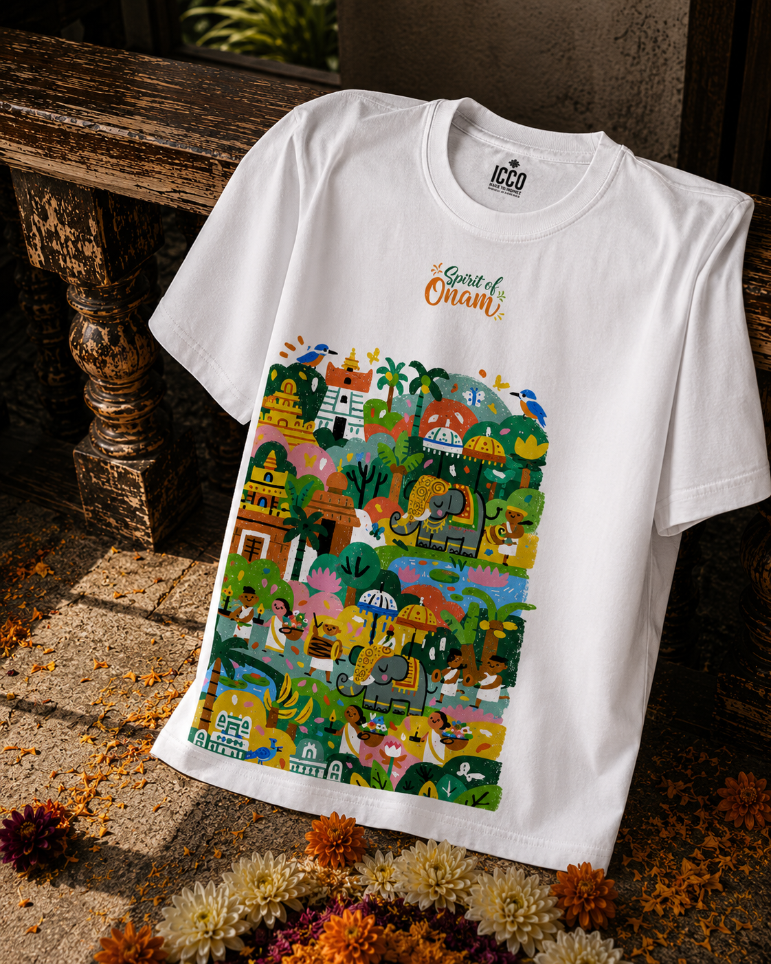 Kasavu Gold - Cotton Printed Tee #18