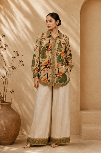 Tazalla * Women's Peacock Heritage Co-ord Set #2